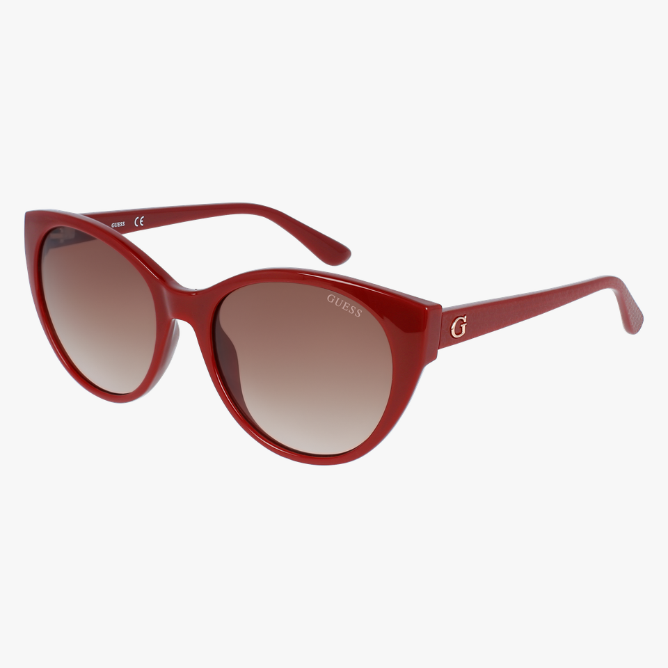 Lunettes de soleil femme GU7594 rouge - Vue de 3/4