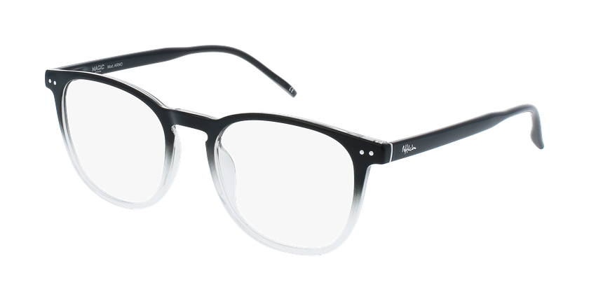 Lunettes de vue homme MAGIC ARNO noir/blanc - Vue de face