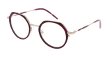 Lunettes de vue femme MAGIC223 rouge/dorée - Vue de face