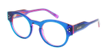 Lunettes de vue femme CARACTÈRES FIDÈLE bleu - Vue de face