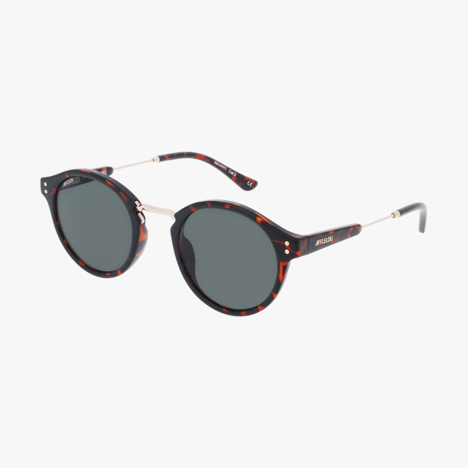 Lunettes de soleil MOTTI écaille/dorée - Vue de face
