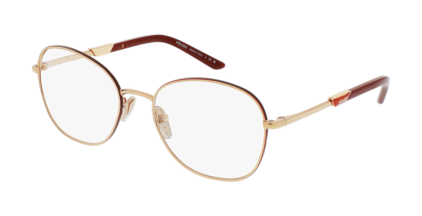 LUNETTES DE VUE femme 0PR 64YV rose/doré - Vue de face