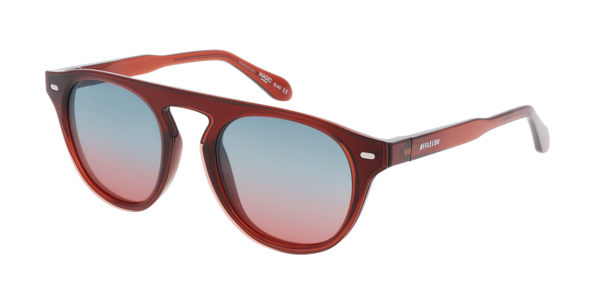 Lunettes de soleil homme MAGIC SUNNY ELAO marron - Vue de face