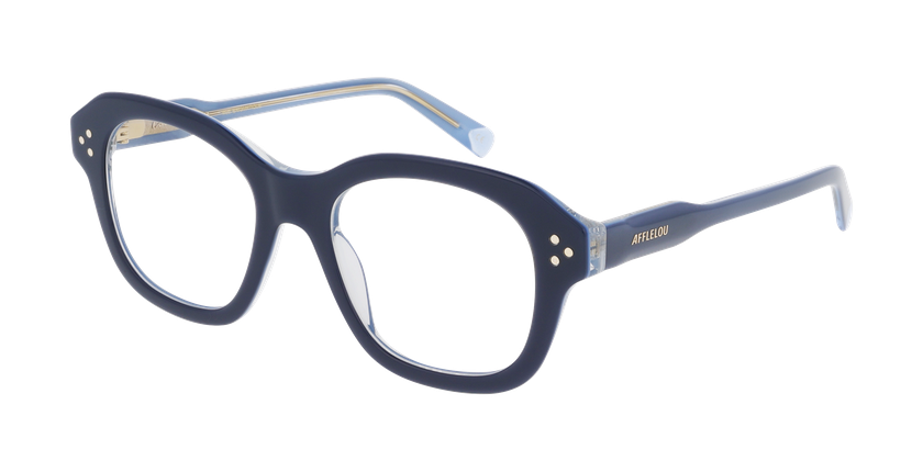 Lunettes de vue femme CARACTÈRES ÉNIGMATIQUE bleu - Vue de face