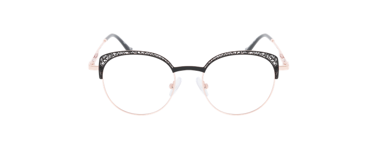 Lunettes de vue femme MAGIC293 noir/dorée - Vue de face