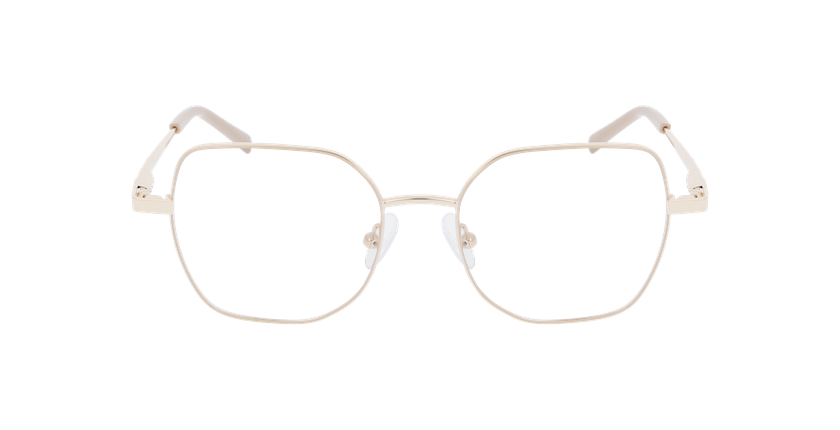 Lunettes de vue femme FELICIE dorée/beige - Vue de face