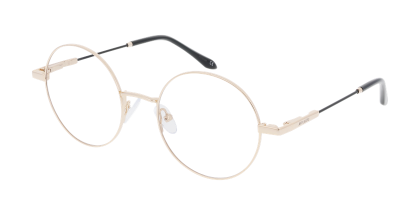 Lunettes de vue femme ADRIANA dorée/noir - Vue de face