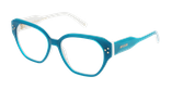 Lunettes de vue femme CARACTÈRES RAFFINÉE bleu - Vue de face