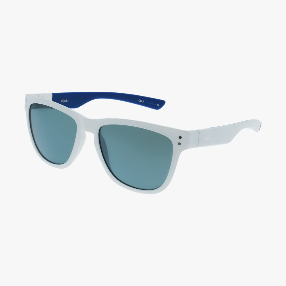 Lunettes de soleil femme WILD POLARIZED blanc/bleu - Vue de 3/4