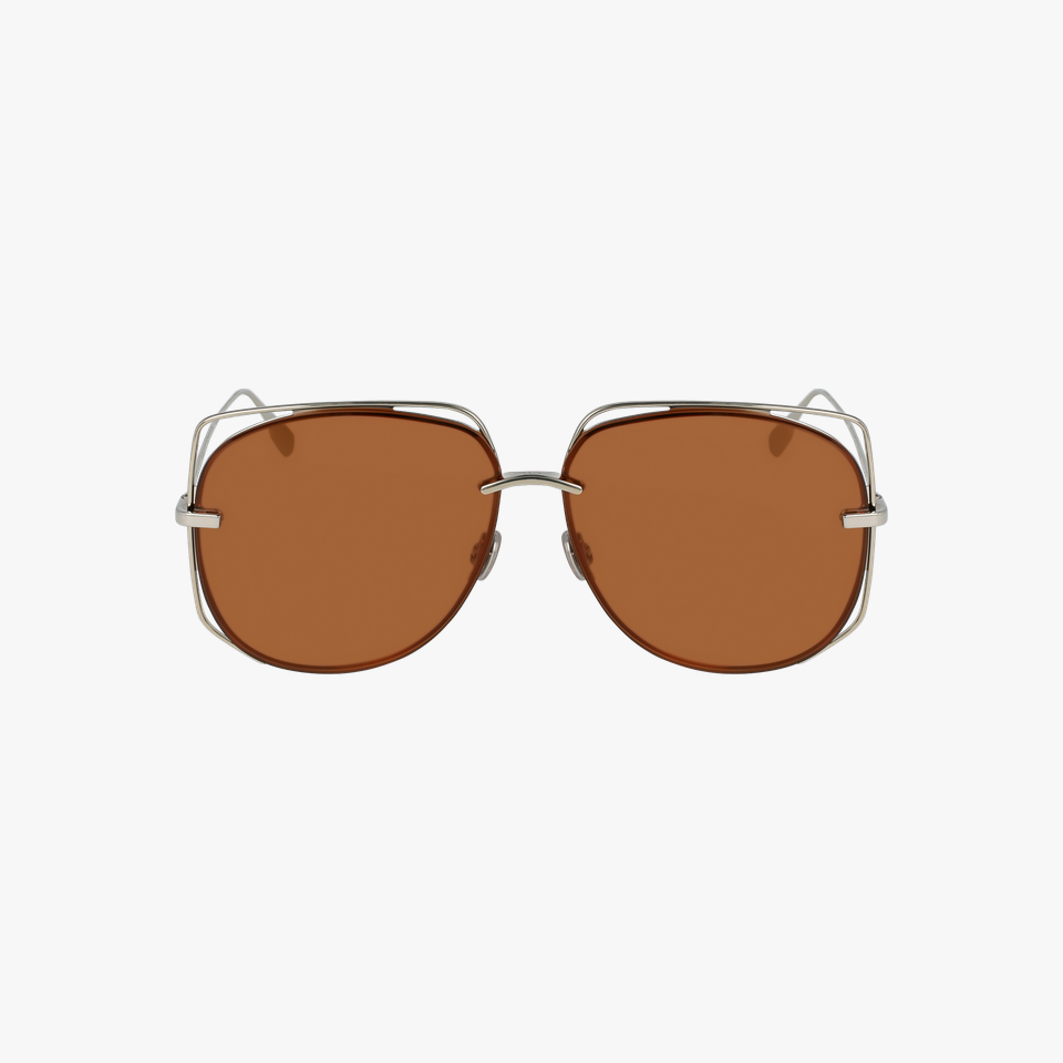Lunettes de soleil femme DIORSTELLAIRE6 dorée - Vue de face