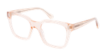 Lunettes de vue femme JOHANNE rose/dorée - Vue de face
