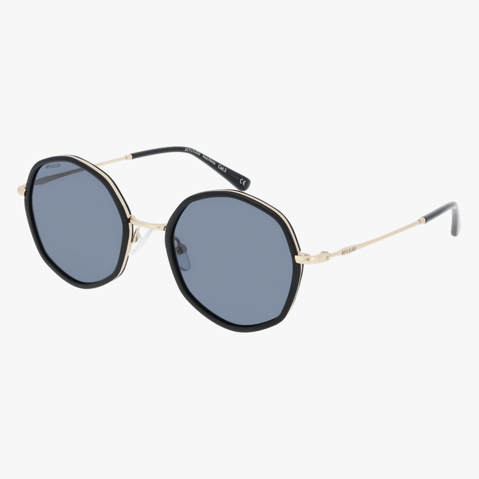 Lunettes de soleil femme PAVIA noir/dorée - Vue de face