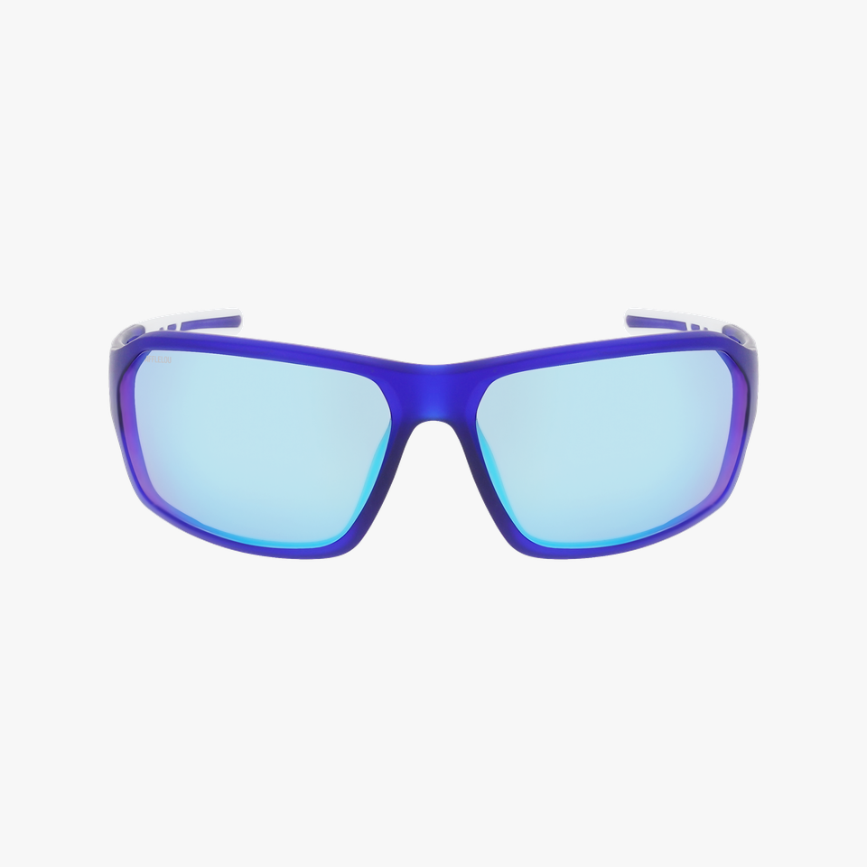 Lunettes de soleil RUFINO bleu/blanc - Vue de face
