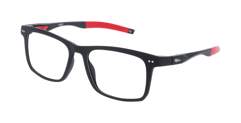 Lunettes de vue homme MAGIC268 noir/rouge - Vue de face