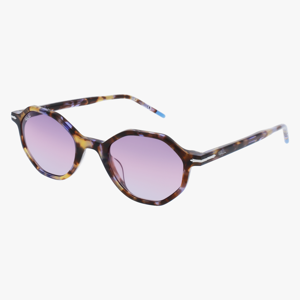 Lunettes de soleil femme JUSSY écaille/violet - Vue de face