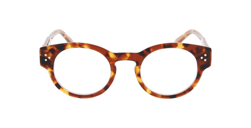 Lunettes de vue femme CARACTÈRES FIDÈLE écaille/rouge - Vue de face