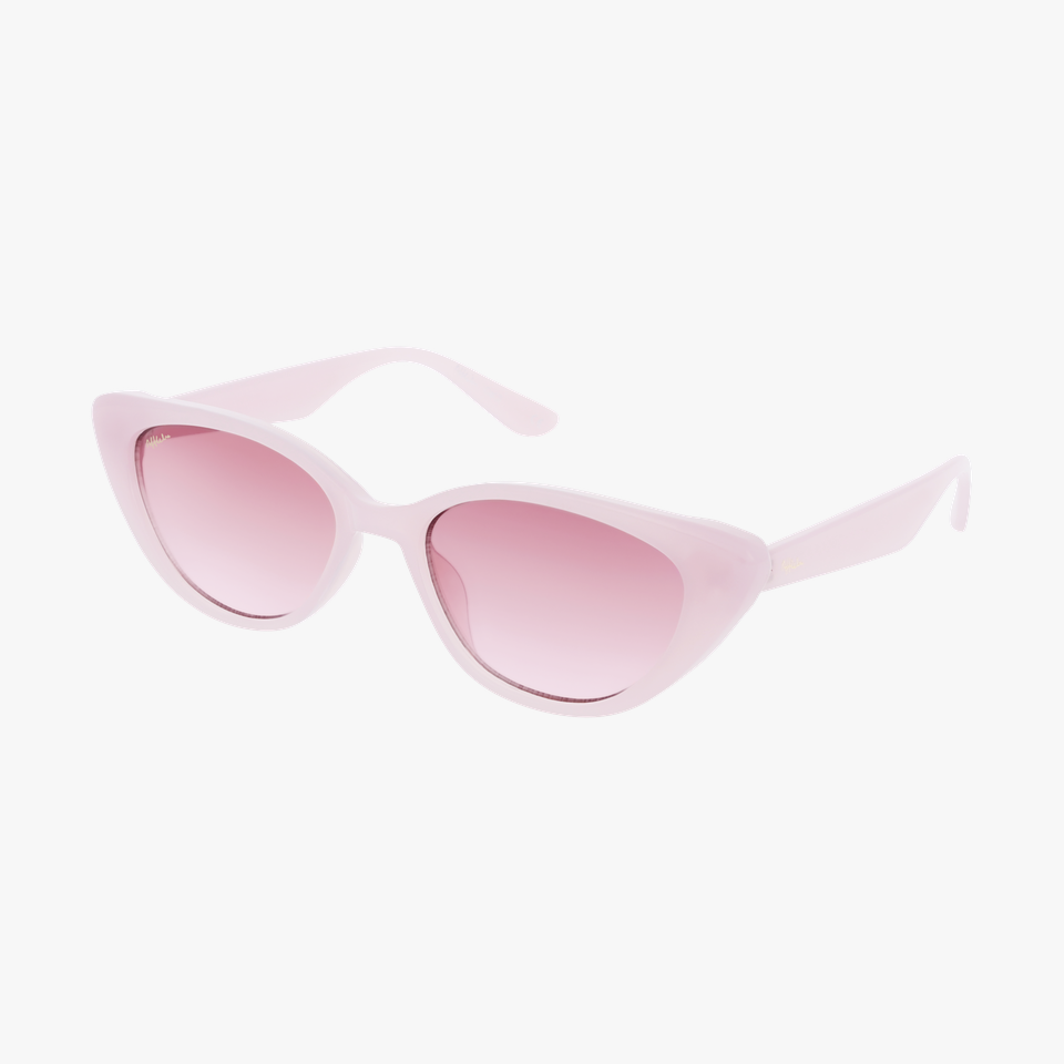 Lunettes de soleil femme REINA rose/dorée - Vue de face