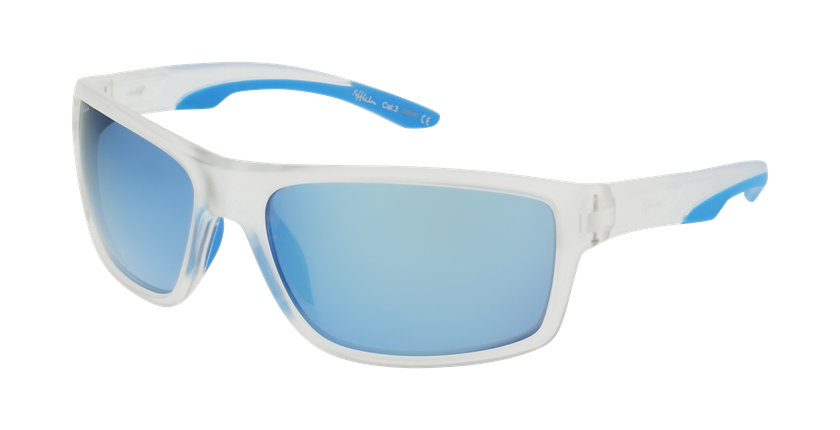 LUNETTES DE SOLEIL homme IGOR POLARIZED blanc/bleu - vue de 3/4