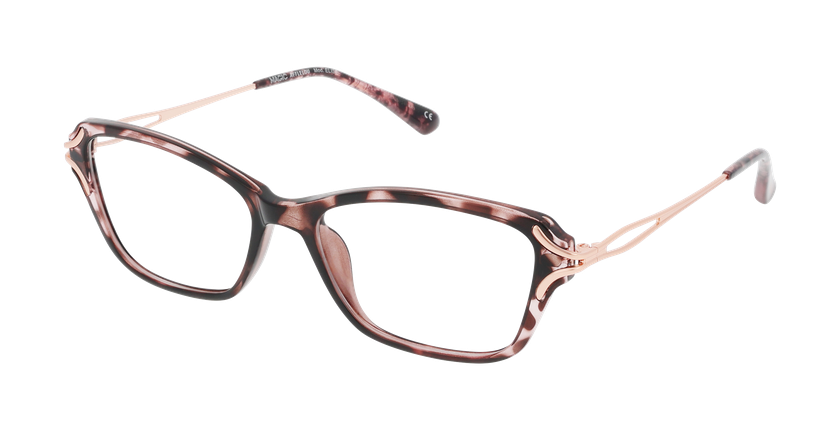 Lunettes de vue femme ELISE écaille/rose - Vue de face