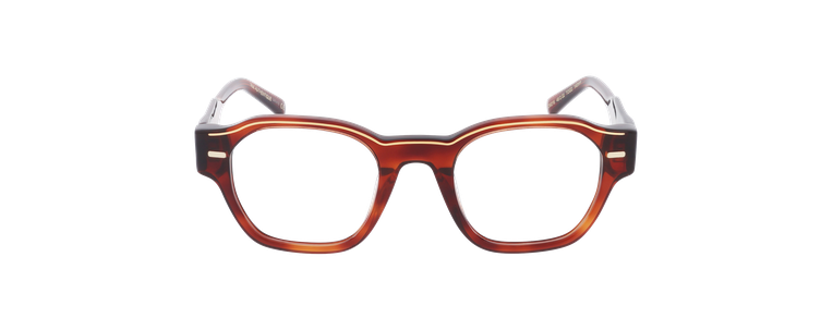 Lunettes de vue femme CARACTERES FIL D'OR AUTHENTIQUE écaille/dorée - Vue de face