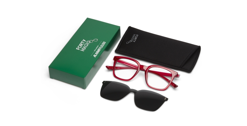 Lunettes de vue FORTY MAGIC M5URD01 rouge - Vue de face