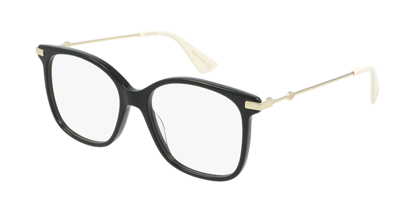 LUNETTES DE VUE femme GG0512O noir/doré - vue de 3/4