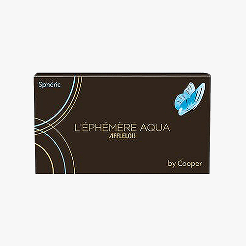 Lentilles de contact L'Éphémère Aqua Mensuelle Sphere 6L - Vue de face