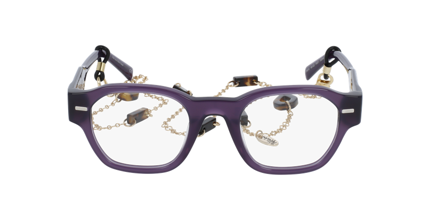 Lunettes de vue femme CARACTÈRES AUTHENTIQUE violet - Vue de face