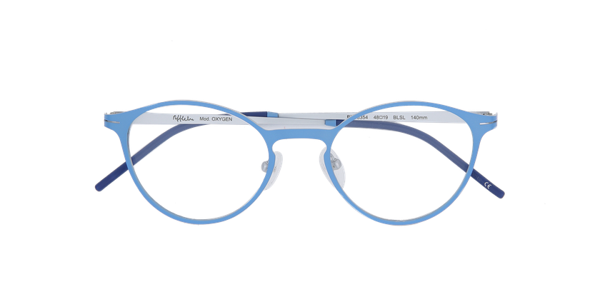 LUNETTES DE VUE femme OXYGEN bleu/argenté - Vue de face