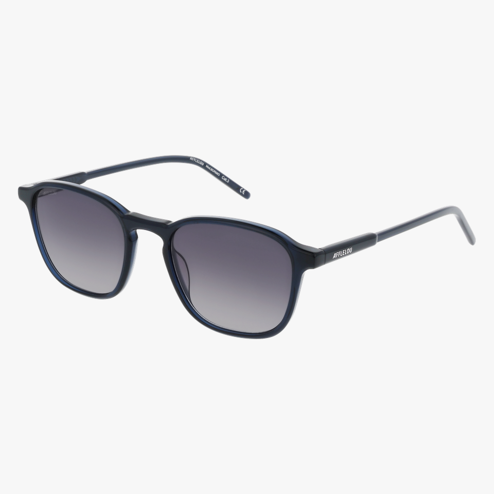 Lunettes de soleil homme BORMIO bleu - Vue de face