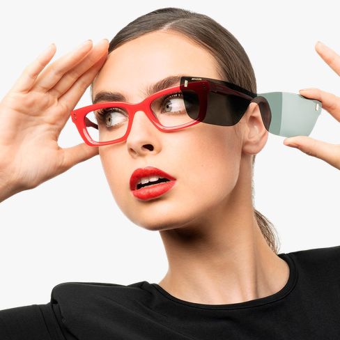 Lunettes de vue femme CARACTÈRES CRÉATIVE rouge