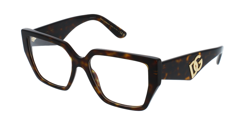 Lunettes de vue femme DG3373 écaille - Vue de face