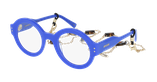 Lunettes de vue femme CARACTÈRES PERSPICACE bleu - Vue de face