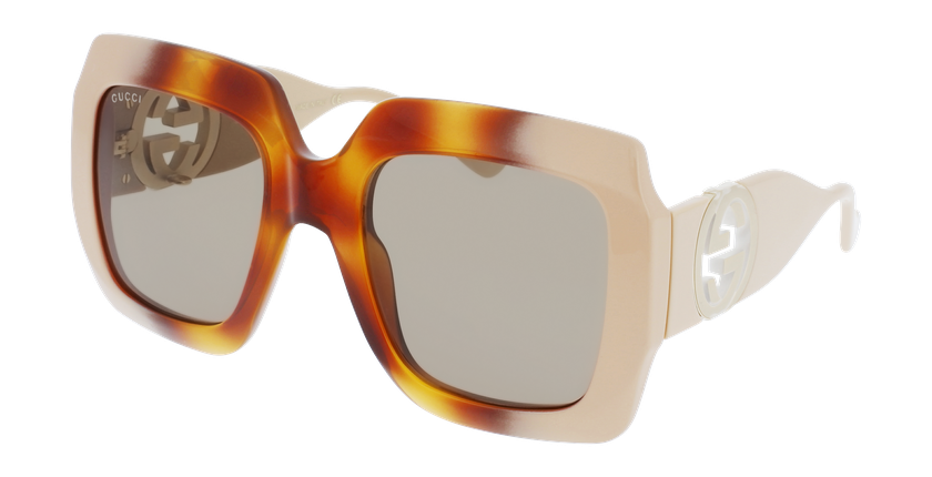 LUNETTES DE SOLEIL femme GG1022S beige/écaille - Vue de face