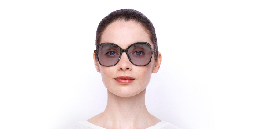 LUNETTES DE SOLEIL femme LO705S écaille/bleu - Vue de face