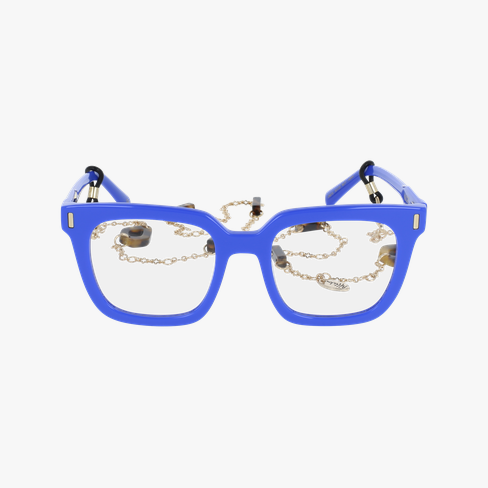 Lunettes de vue femme CARACTÈRES REVEUSE bleu Vue de face