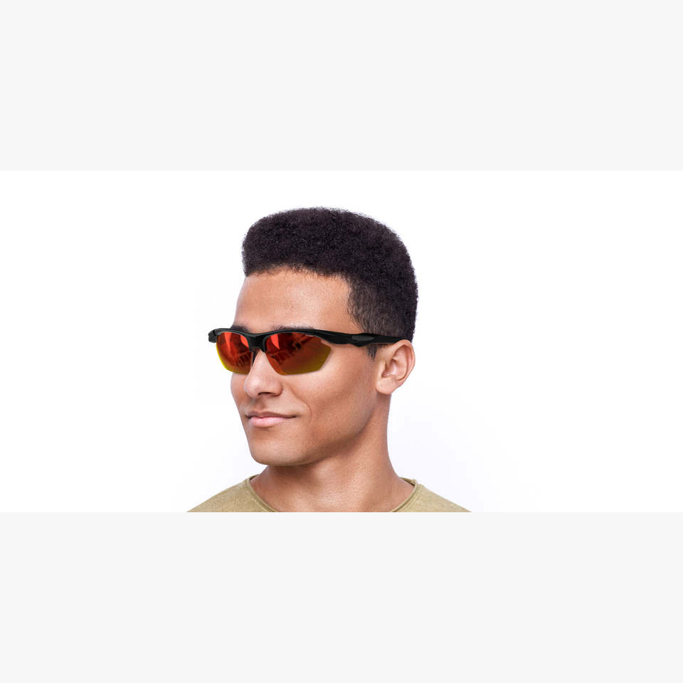 Lunettes de soleil homme Tech-Run noir - Vue de 3/4