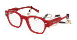 Lunettes de vue femme CARACTÈRES AUTHENTIQUE rouge - Vue de face