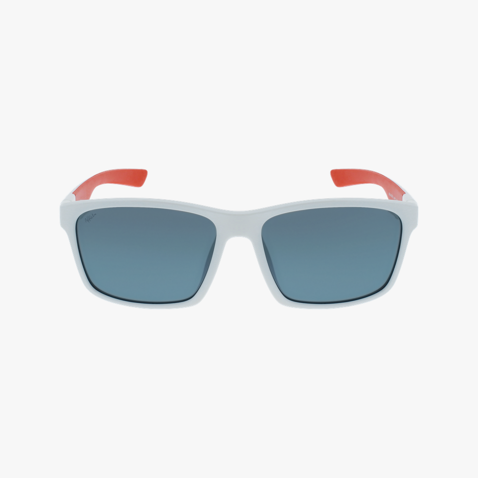 Lunettes de soleil homme AUSTIN POLARIZED blanc/rouge - Vue de face