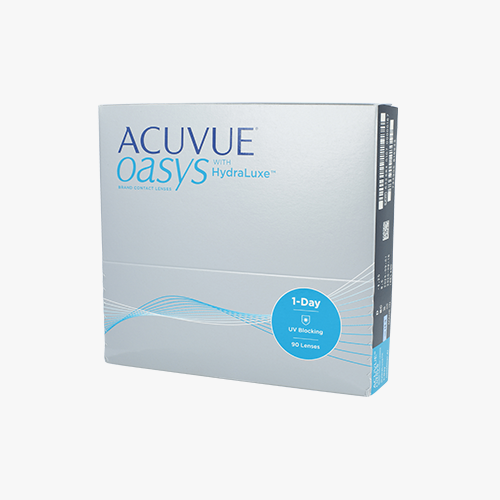 Lentilles de contact Acuvue® Oasys 1 Day with Hydraluxe 90L - Vue de face