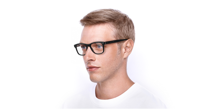 LUNETTES DE VUE homme TH1891 noir/bleu - vue de 3/4