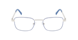 Lunettes de vue homme ERWAN argenté/bleu - Vue de face