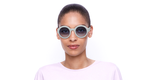 LUNETTES DE SOLEIL femme JOSEFA blanc - Vue de face