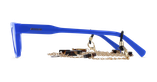 Lunettes de vue femme CARACTÈRES CRÉATIVE bleu - Vue de face