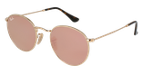 LUNETTES DE SOLEIL homme ROUND METAL 0RB3447N doré - vue de 3/4