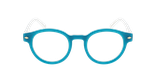 Lunettes de vue femme CARACTÈRES DISCRÈTE bleu - Vue de face