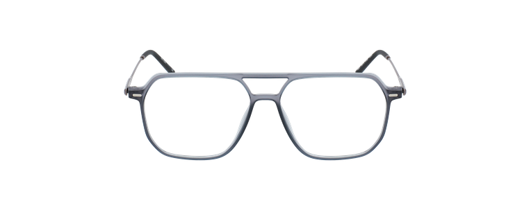 Lunettes de vue homme ALAN gun/argenté - Vue de face