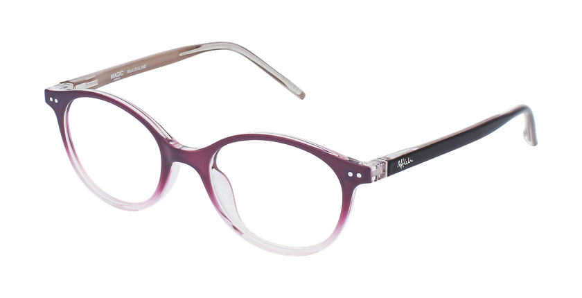 Lunettes de vue enfant ISALINE violet/rose - Vue de face