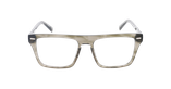 Lunettes de vue homme CARACTÈRES CURIEUX gris/vert - Vue de face