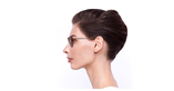 Lunettes de vue femme 0PR 11VV rouge - Vue de côté